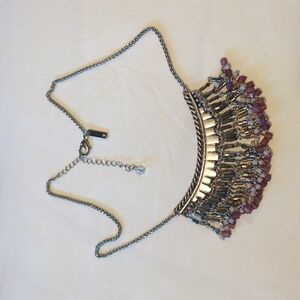 WHBM silver and purple necklace